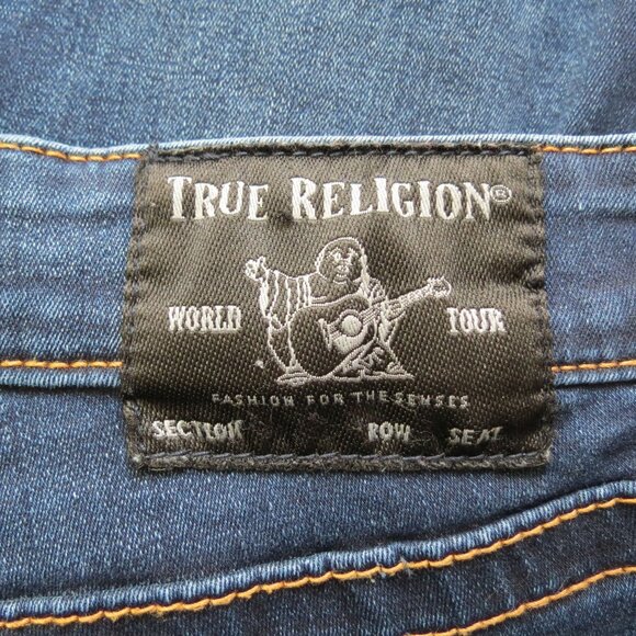 TRUE RELIGION Women's Jennie Curvy Mid Rise Skinny Jeans Size 34 Studs - Picture 7 of 13